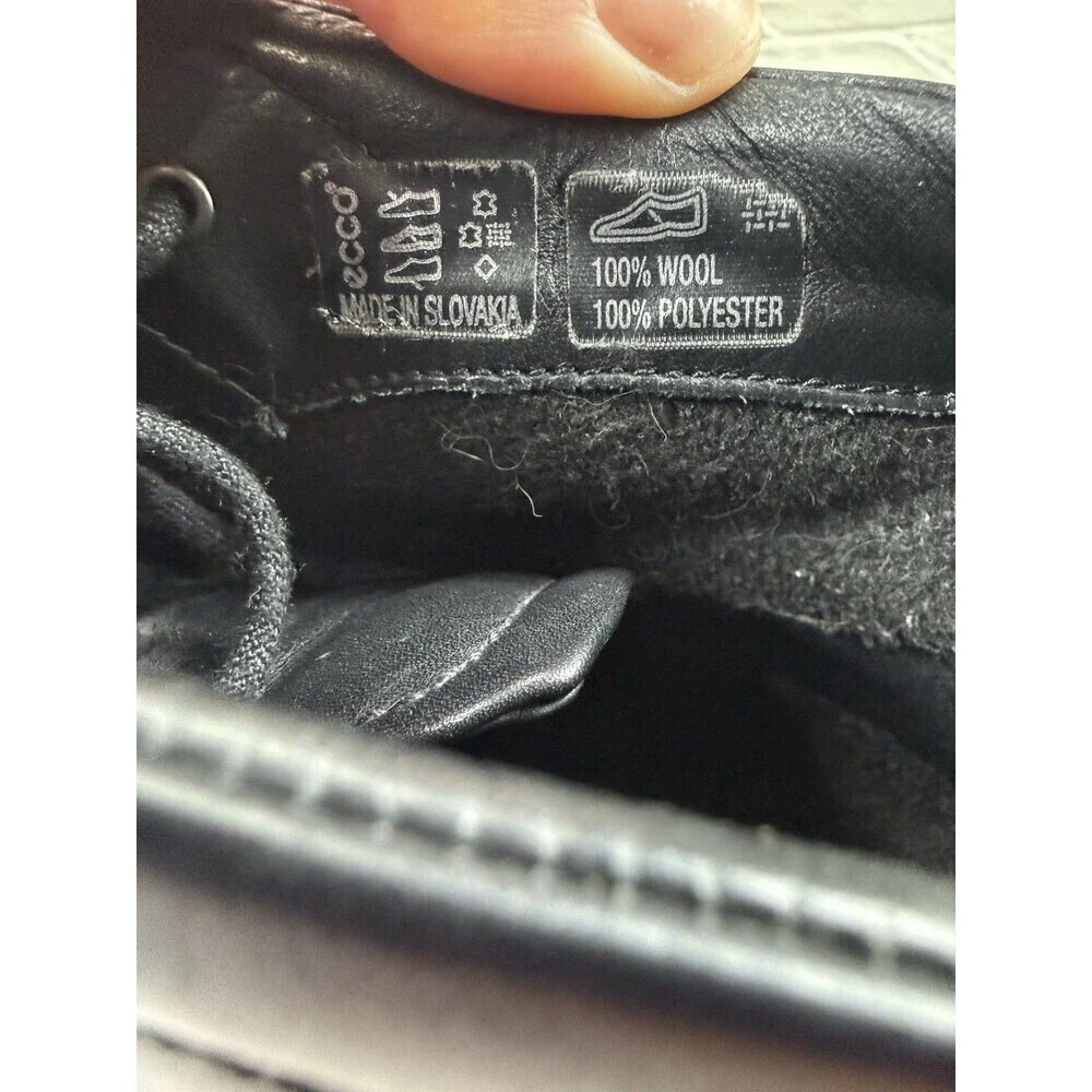 Ecco Gore-Tex Leather Chukka Ankle Boots Lace Up Black Men's EU 45 US 11/11.5